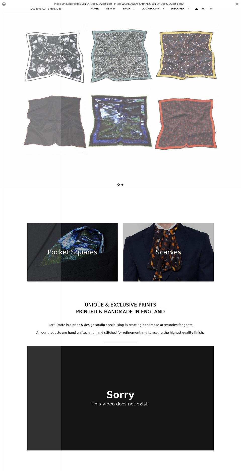 lorddotte.com shopify website screenshot