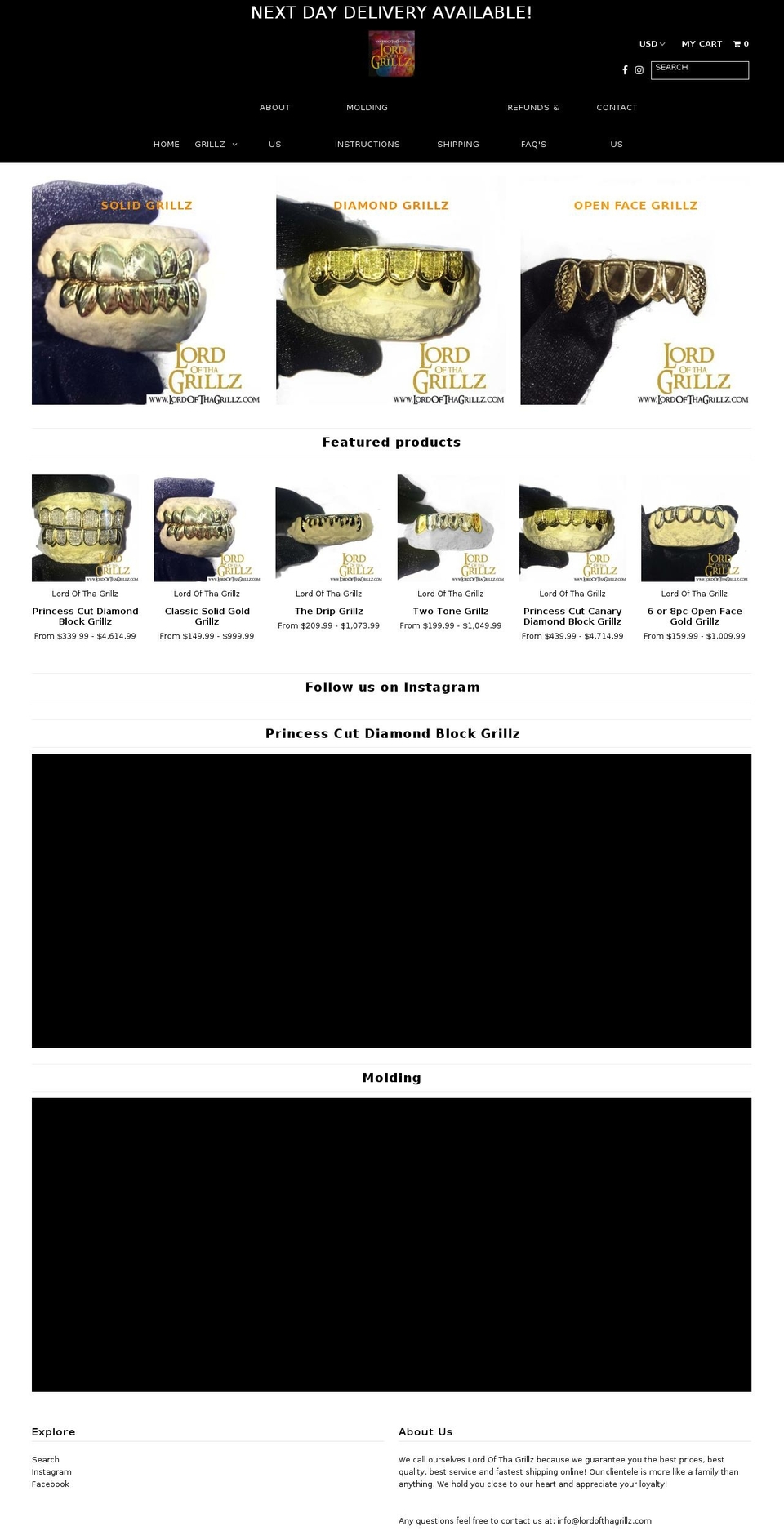lordofthagrillz.com — Shopify storefront screenshot