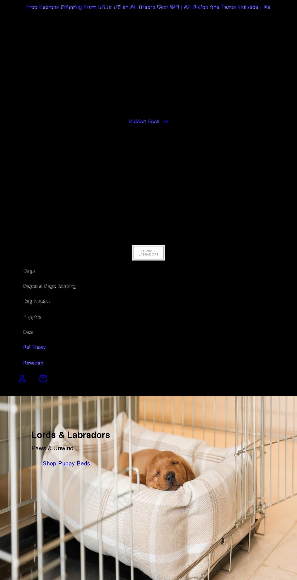 lordsandlabradors.com shopify website screenshot