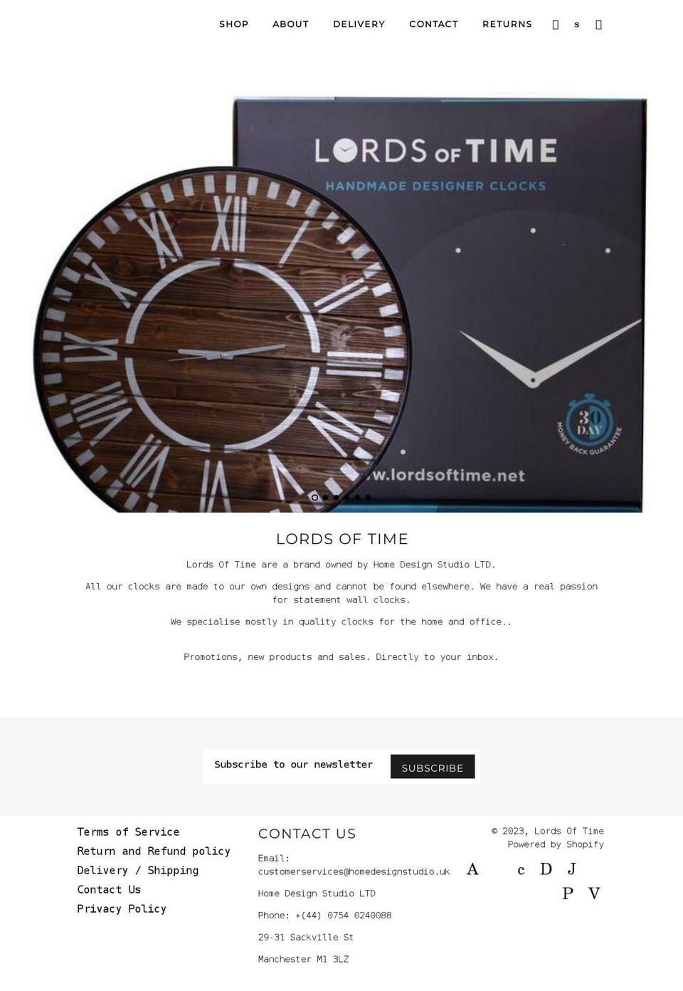 lordsoftime.net shopify website screenshot