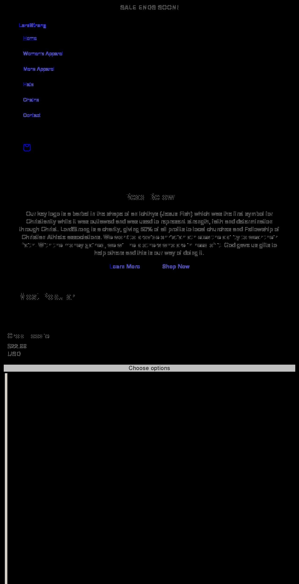 lordstrong.net shopify website screenshot