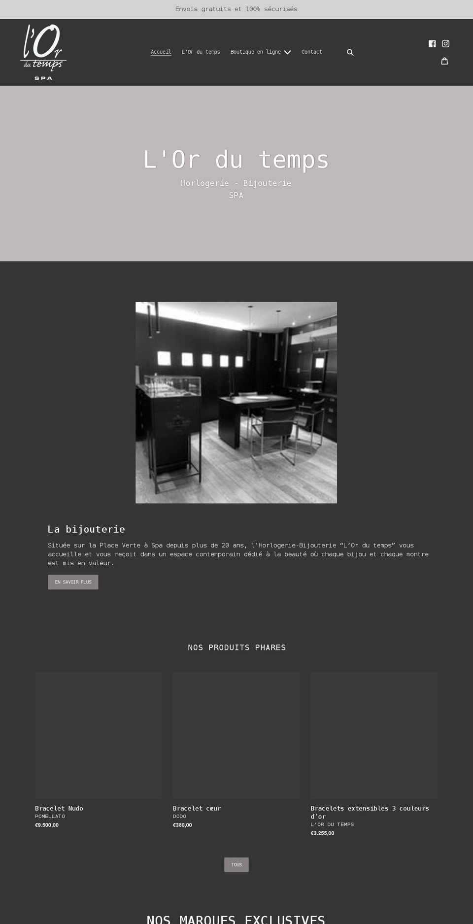 lordutemps.be shopify website screenshot