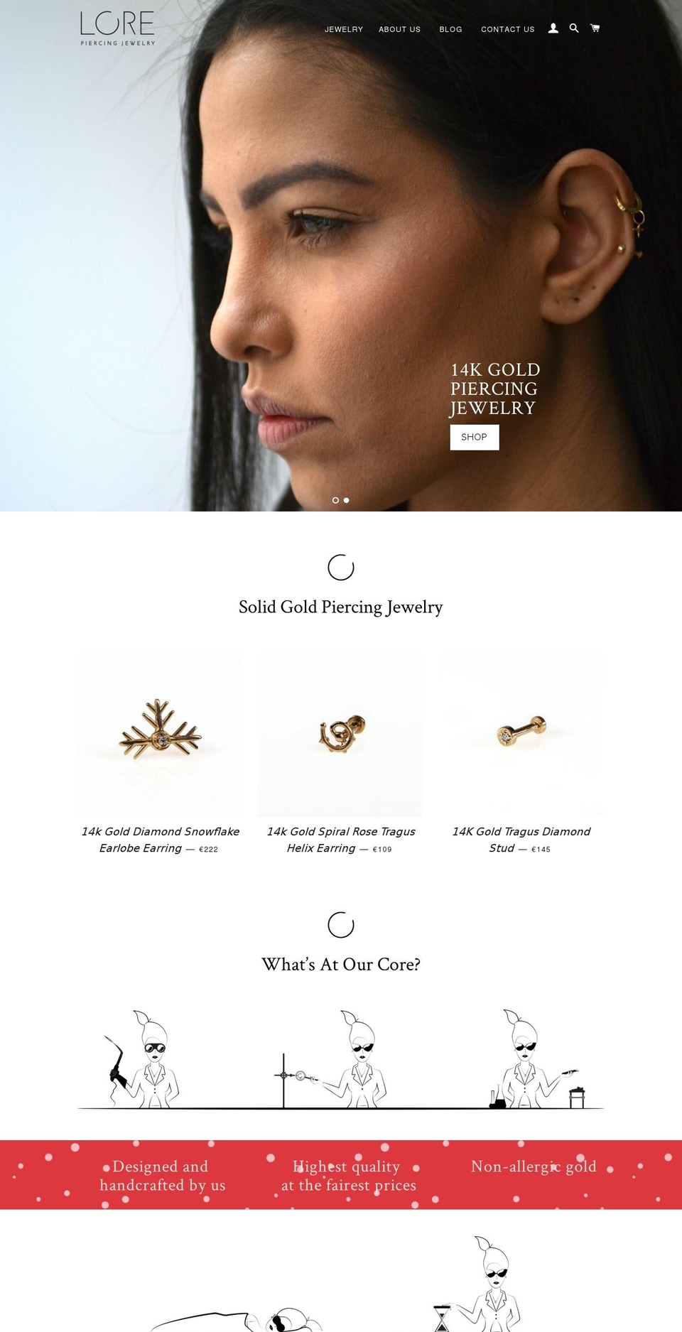 lore.gold shopify website screenshot