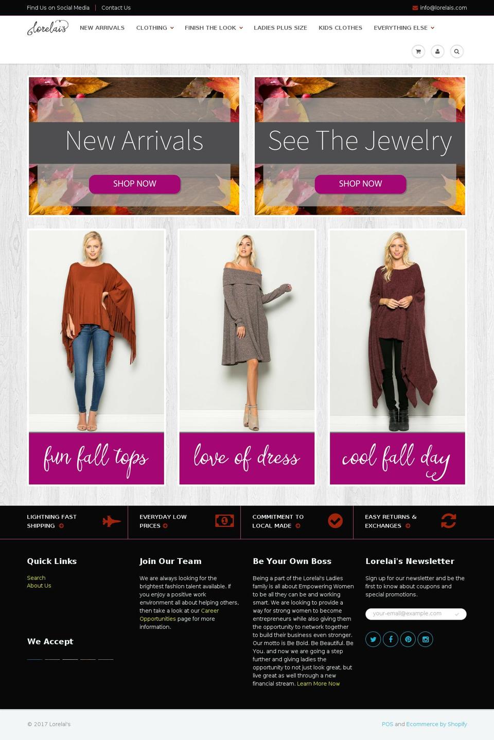 lorelais.net shopify website screenshot