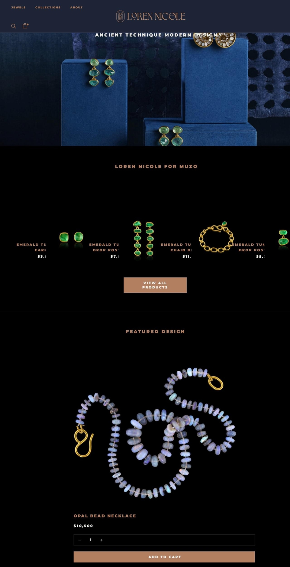 loren-nicole.com shopify website screenshot