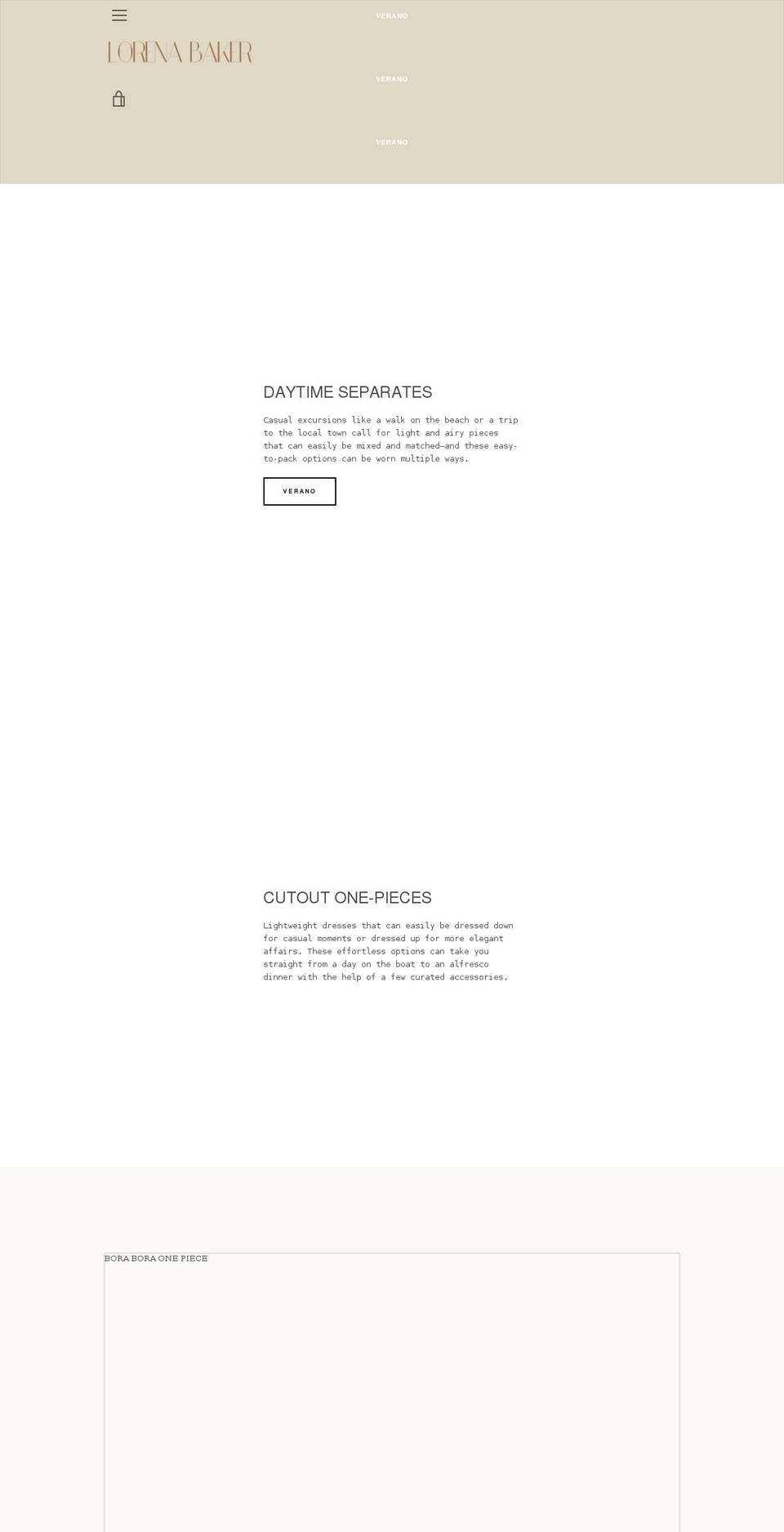 lorenabaker.com shopify website screenshot