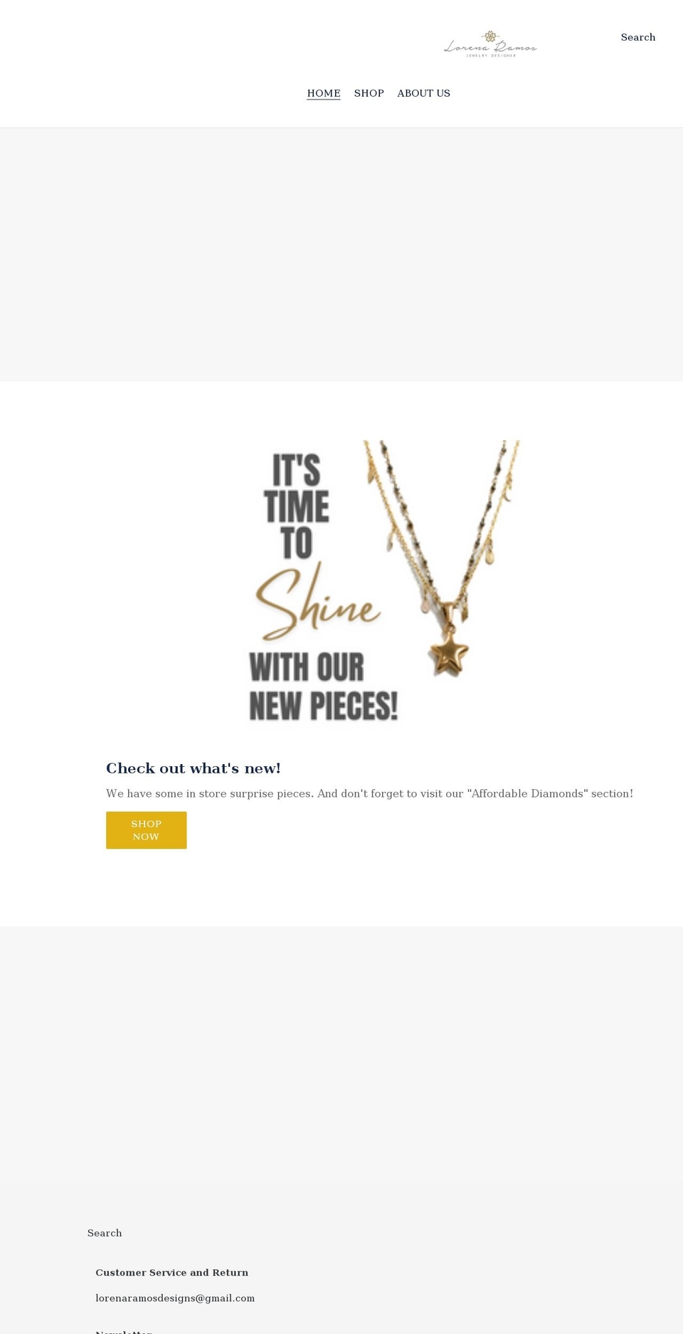 lorenaramosdesigns.com shopify website screenshot