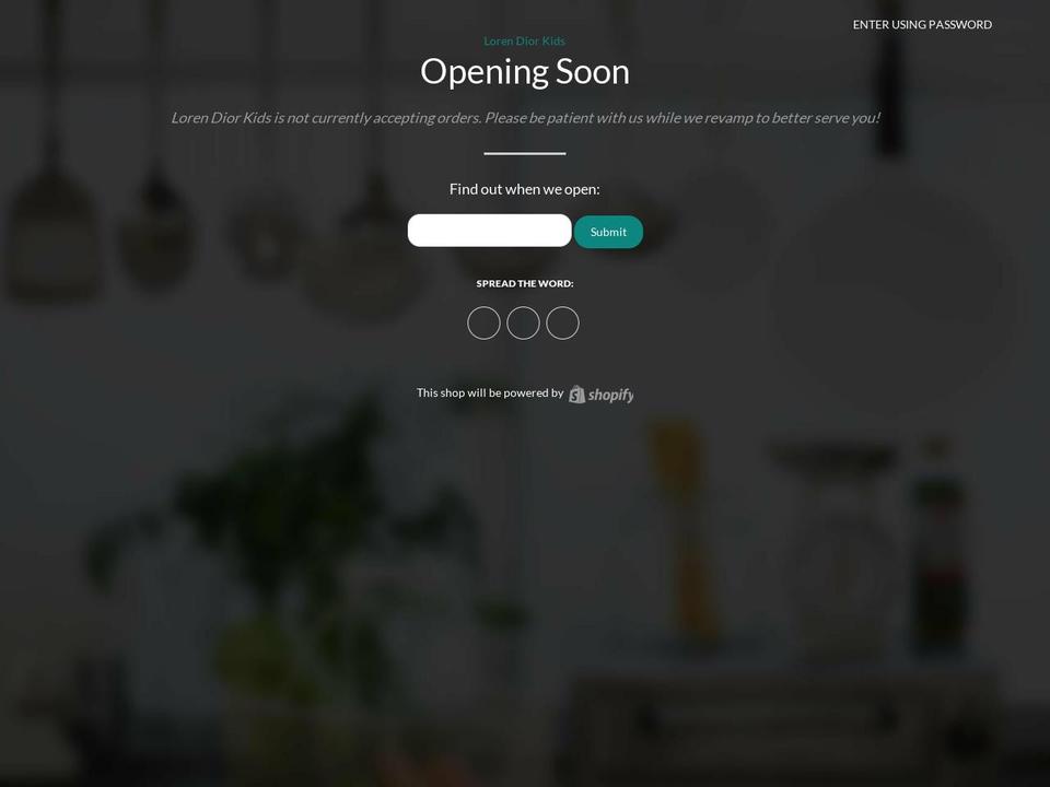 lorendiorkids.com shopify website screenshot