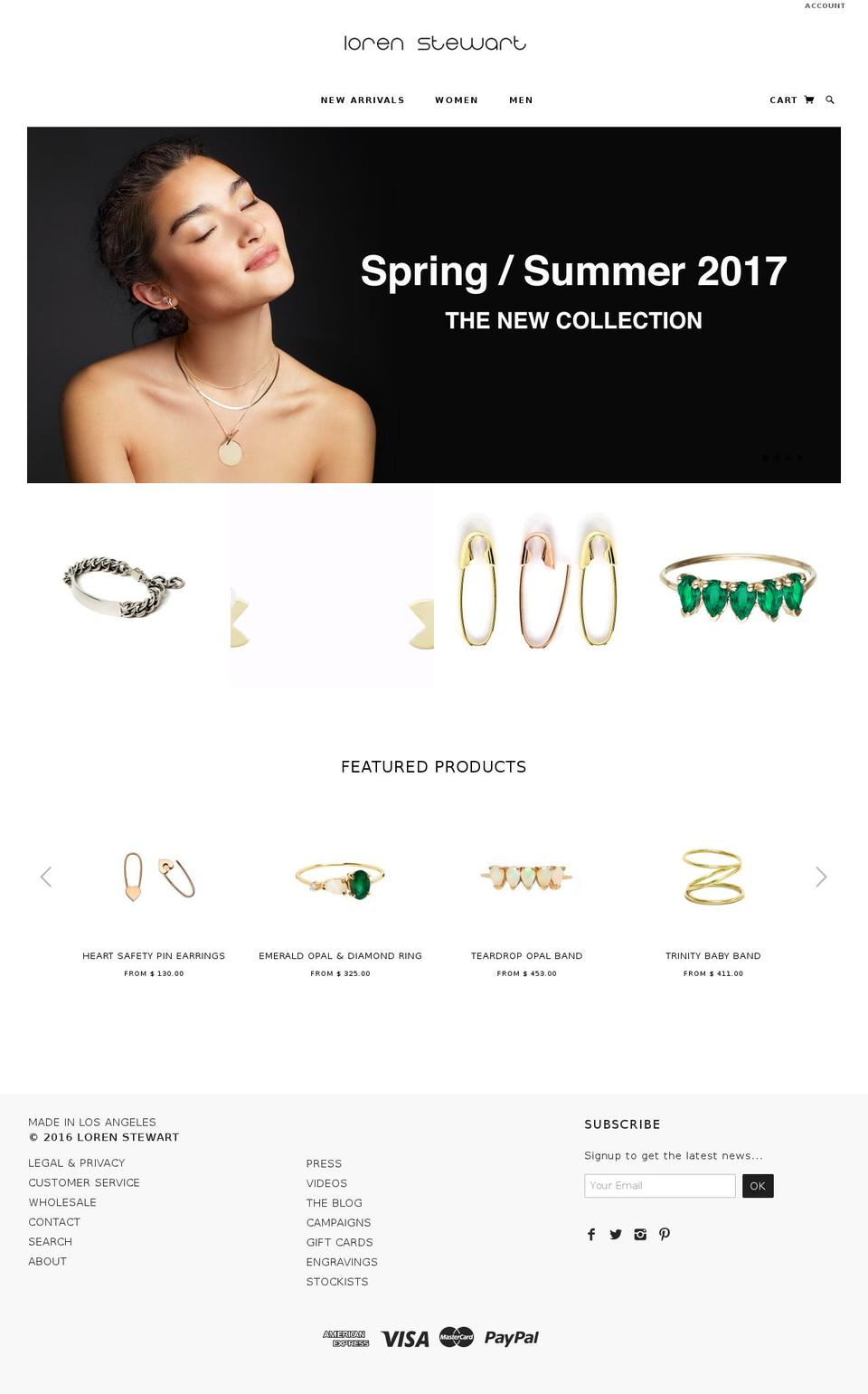 lorenstewart.com shopify website screenshot
