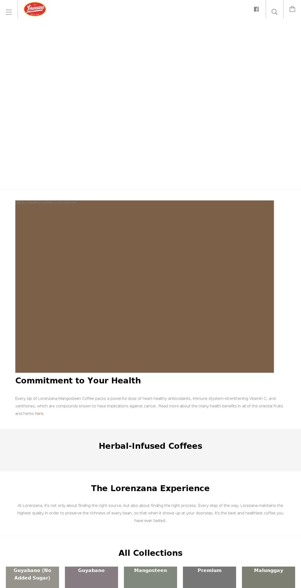 lorenzanamangosteen.com — Shopify storefront screenshot