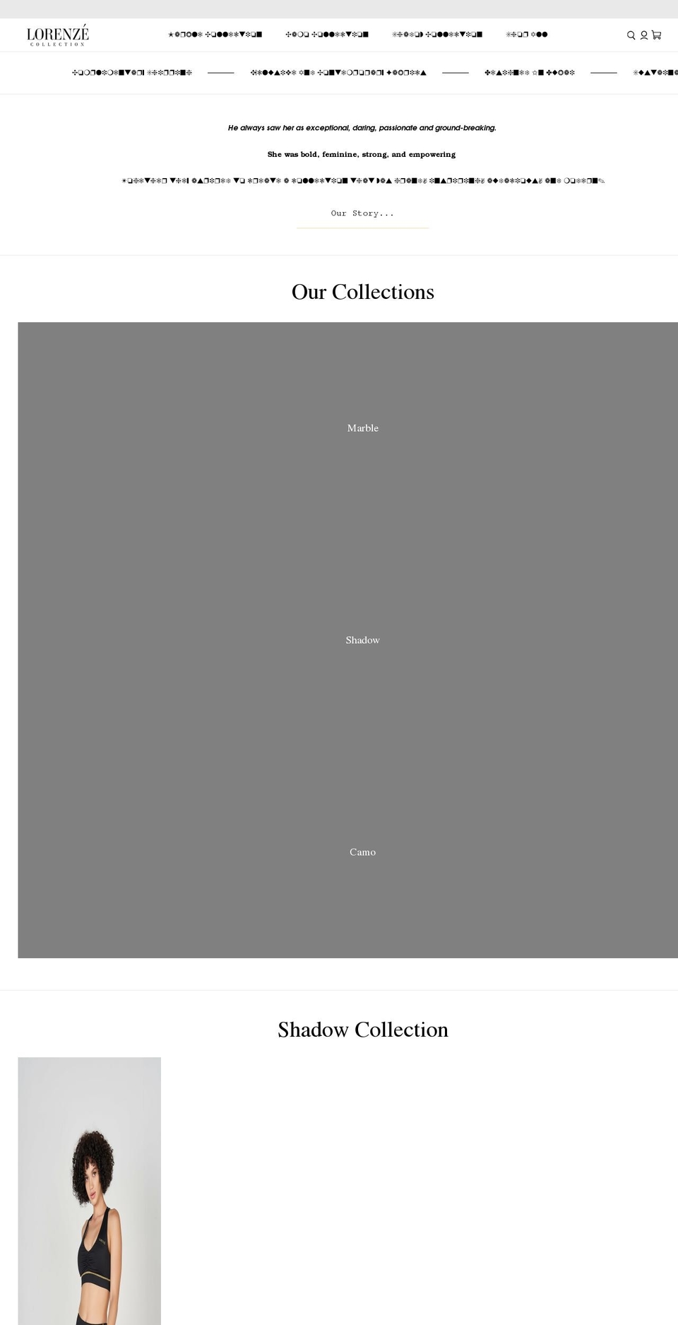lorenzecollection.com shopify website screenshot