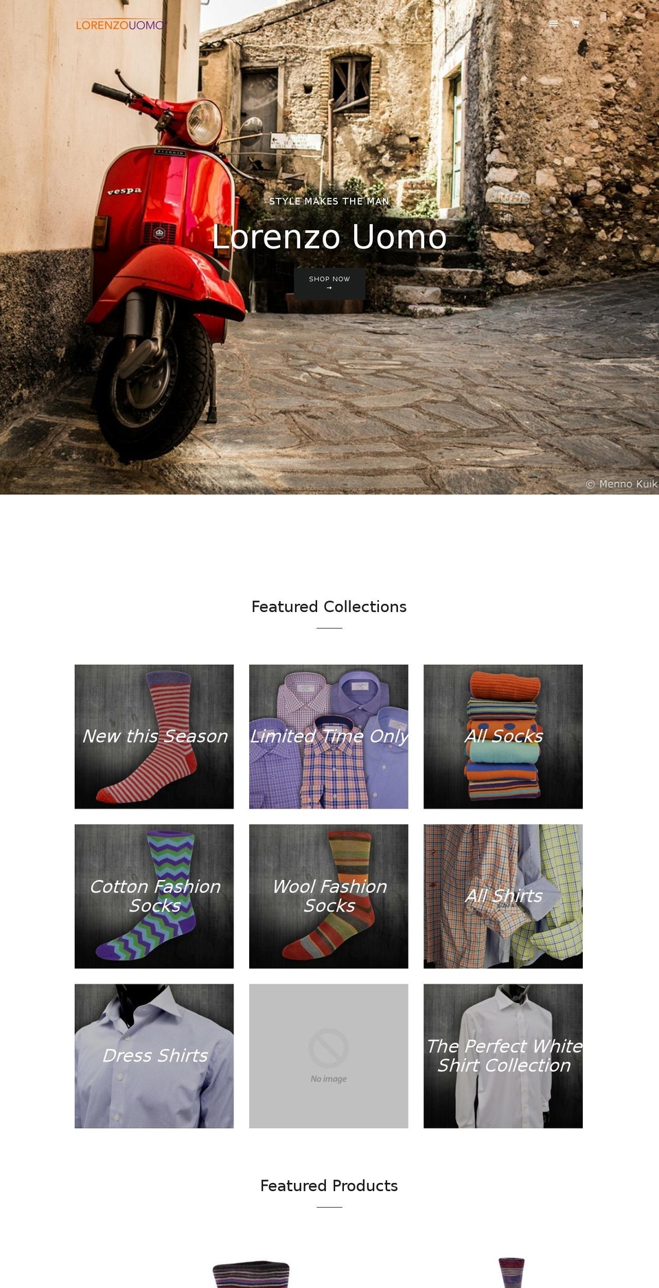 lorenzouomo.com shopify website screenshot