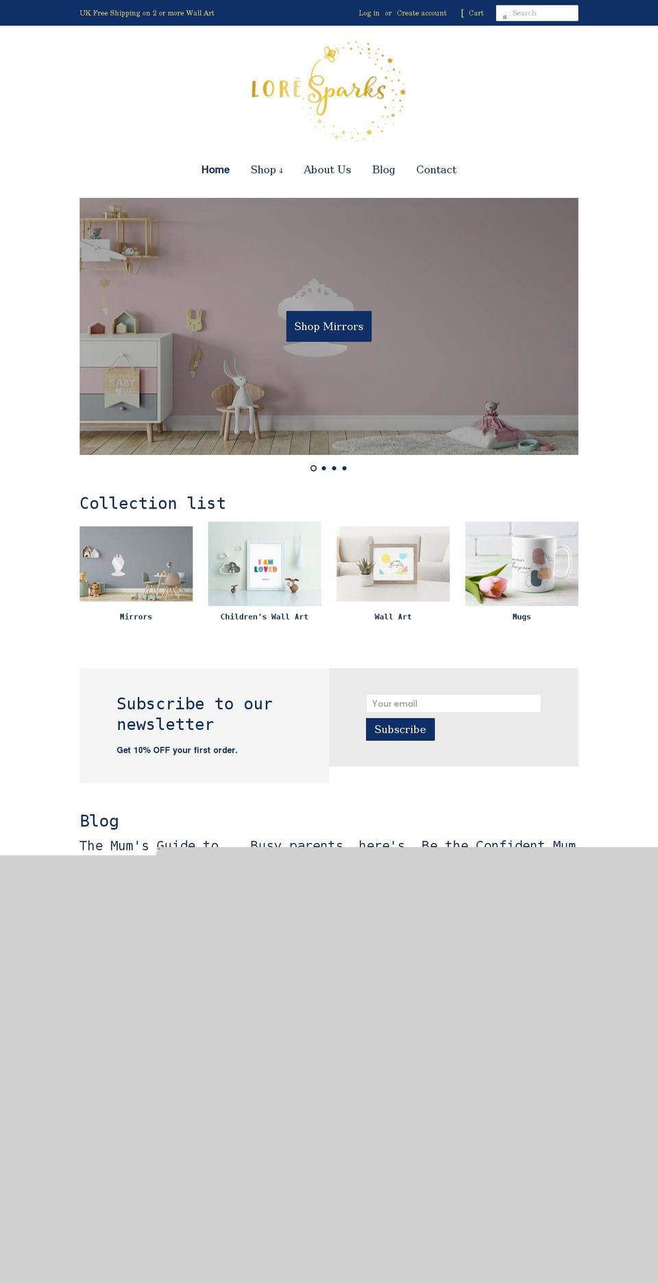 loresparks.com shopify website screenshot