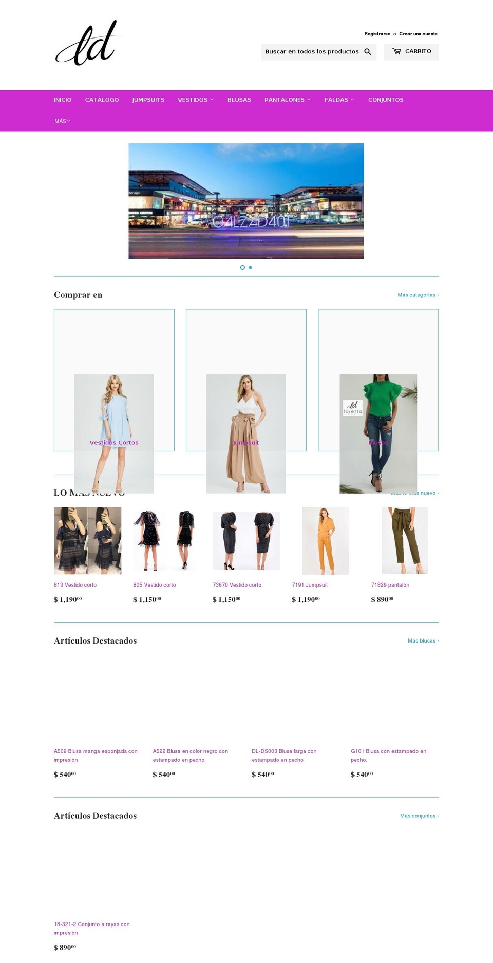 lorettadesigns.com — Shopify storefront screenshot