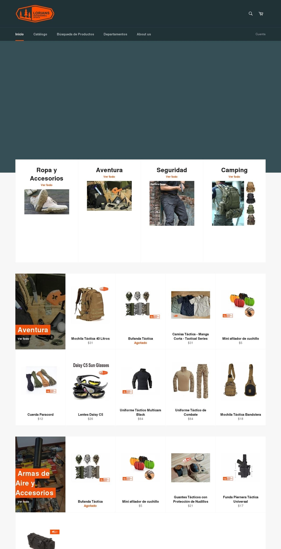 lorians.shop shopify website screenshot