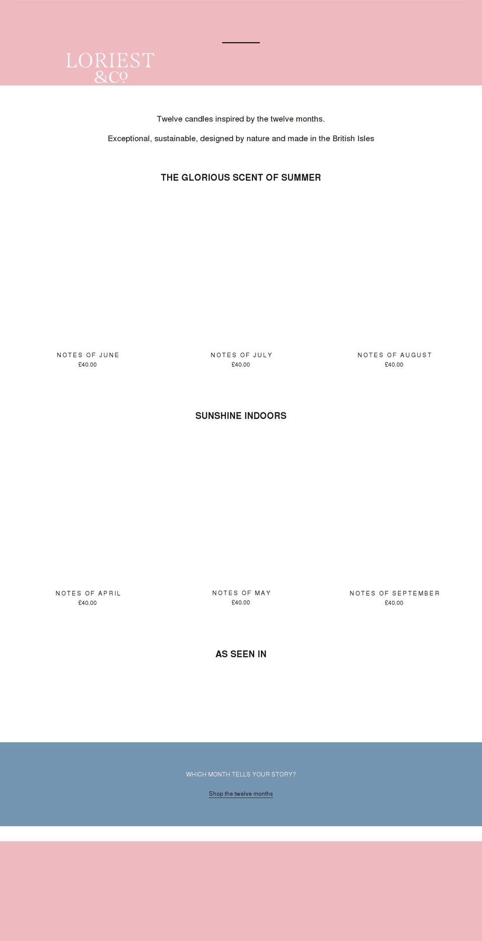 loriest.com shopify website screenshot