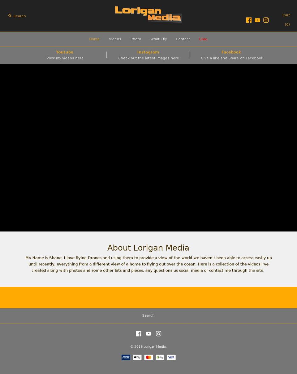 loriganmedia.com — Shopify storefront screenshot