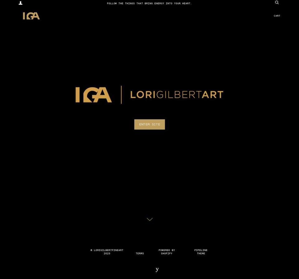lorigilbertfineart.com shopify website screenshot