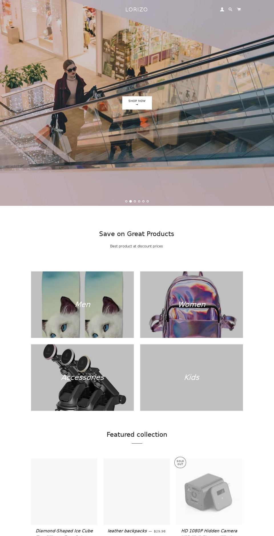 lorizo.com — Shopify storefront screenshot