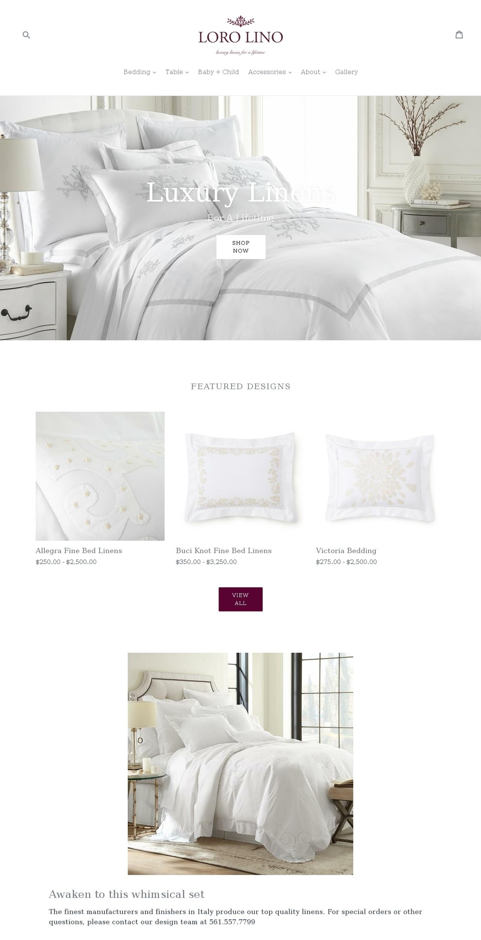 lorolino.com shopify website screenshot