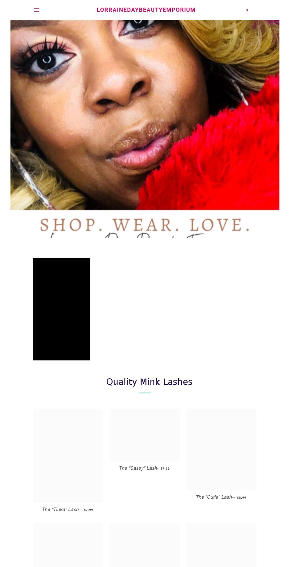 lorrainedaybeautyemporium.com shopify website screenshot