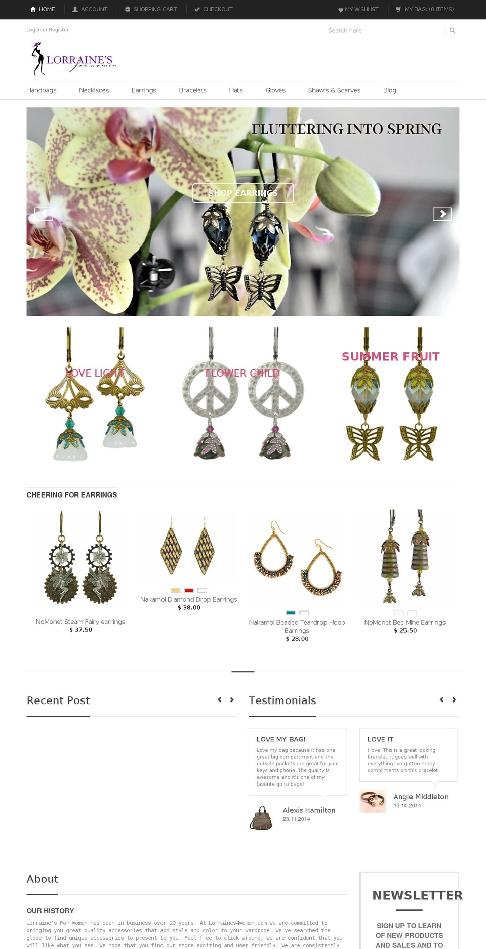 lorraines4women.com shopify website screenshot
