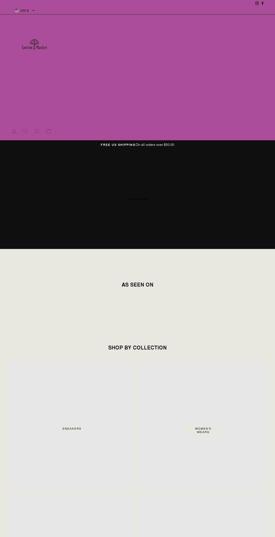 lortonmarket.com shopify website screenshot