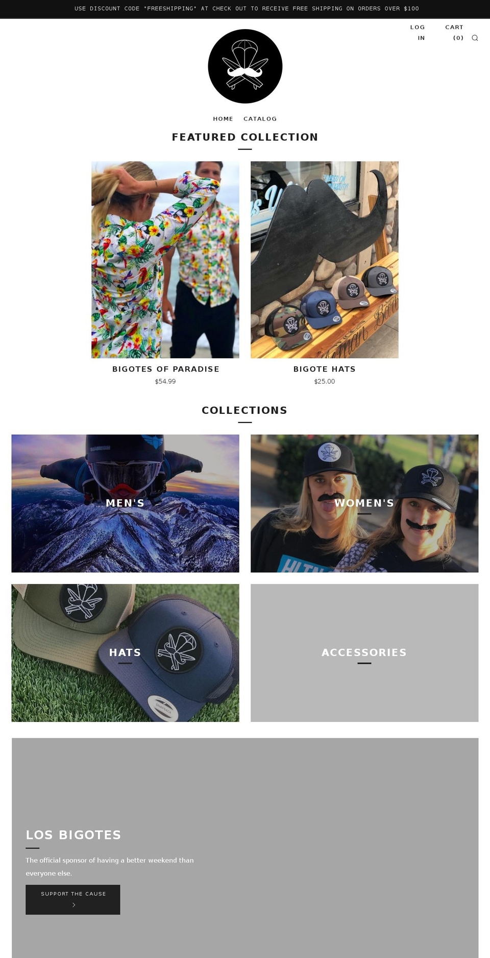 los-bigotes.com shopify website screenshot