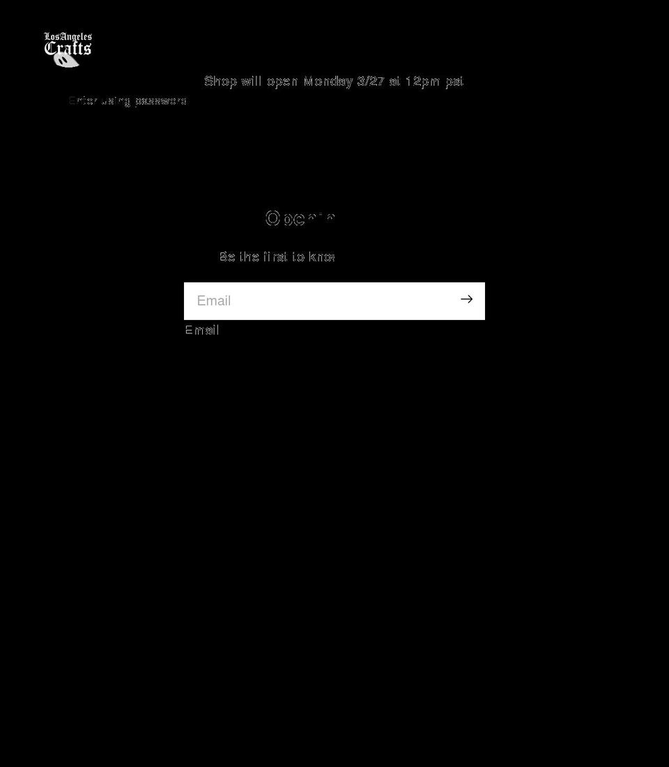 losangelescrafts.com shopify website screenshot