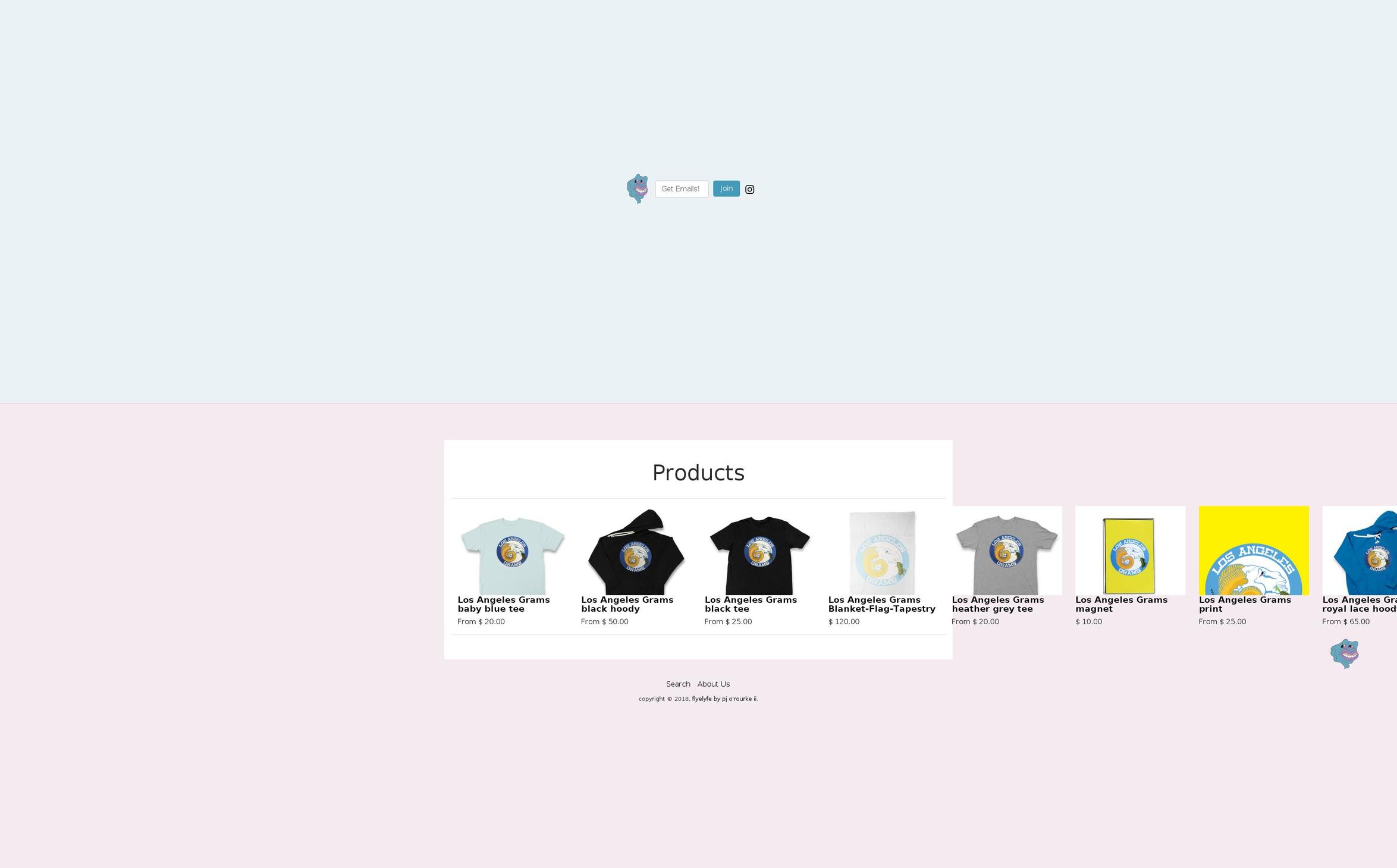 flyelyfe Shopify theme site example losangelesgrams.com