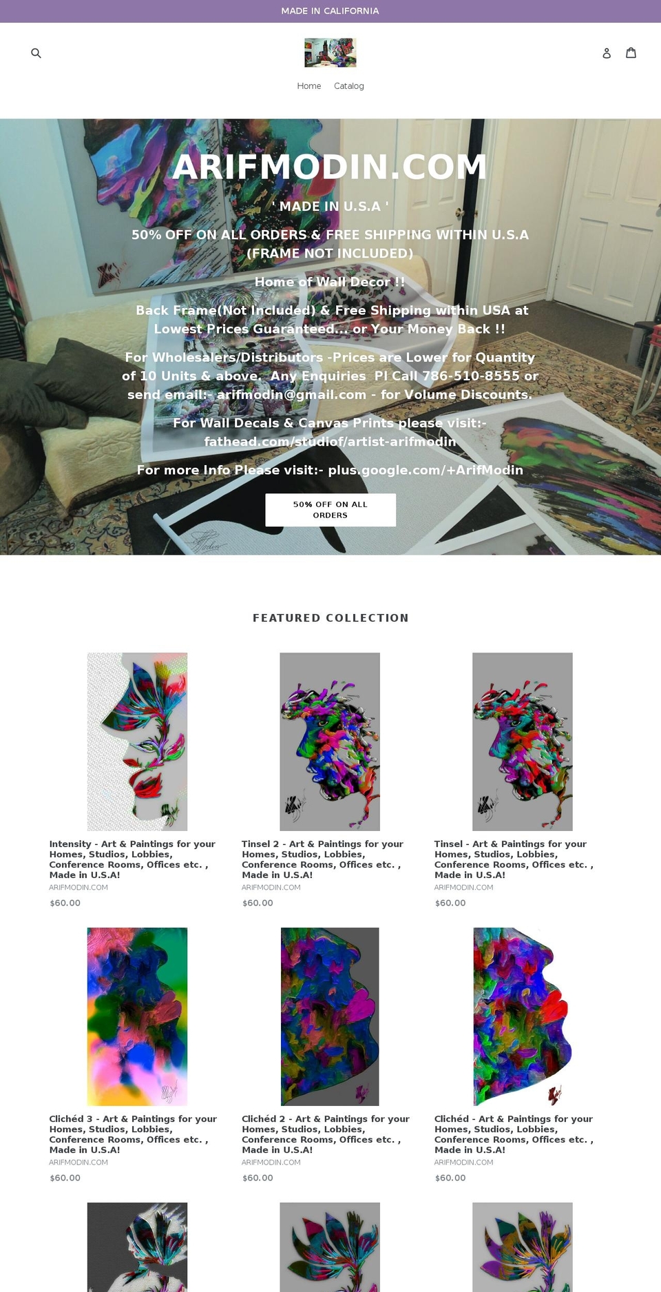 losangelesrtist.com shopify website screenshot