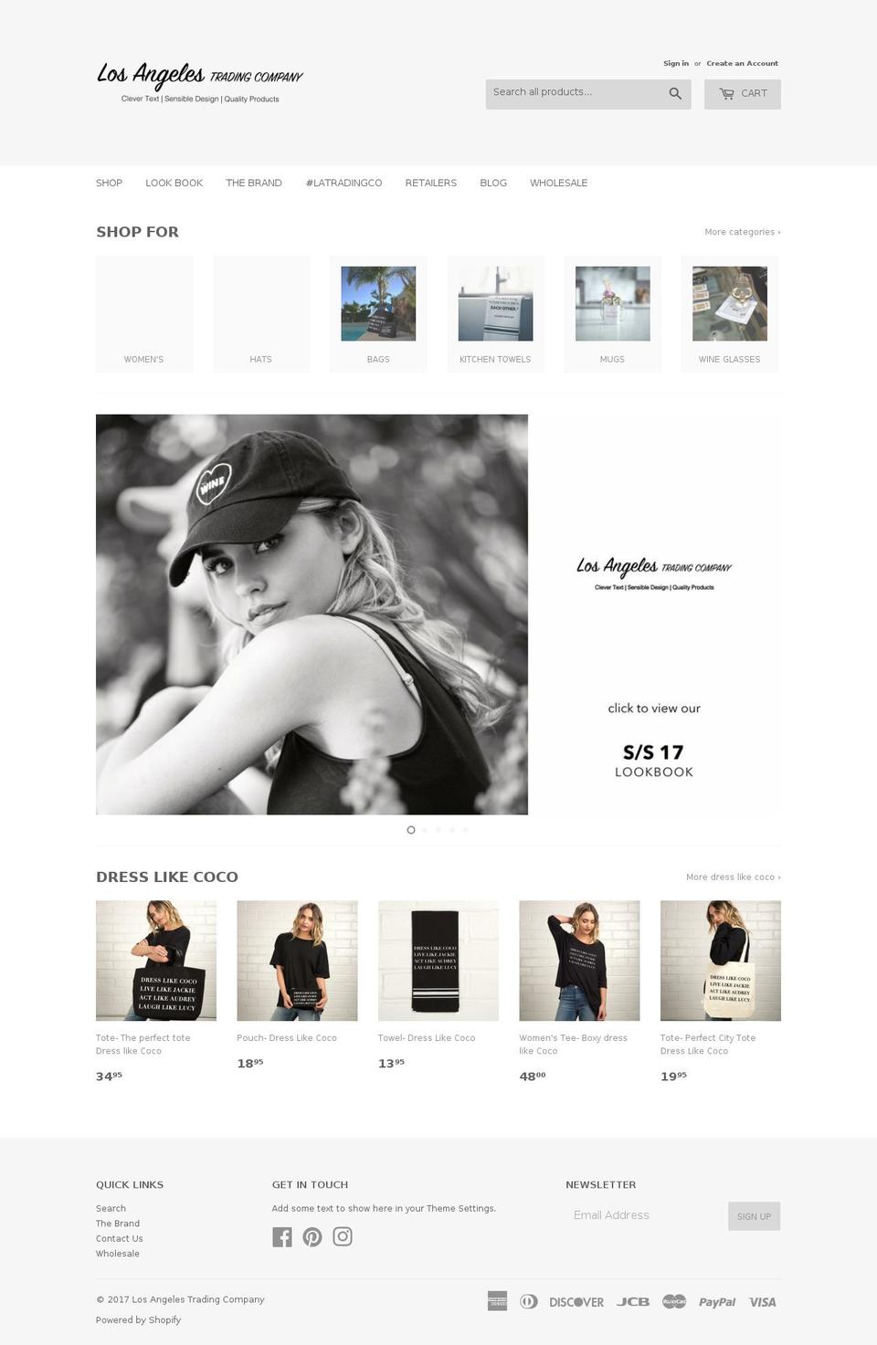 losangelestradingco.com shopify website screenshot