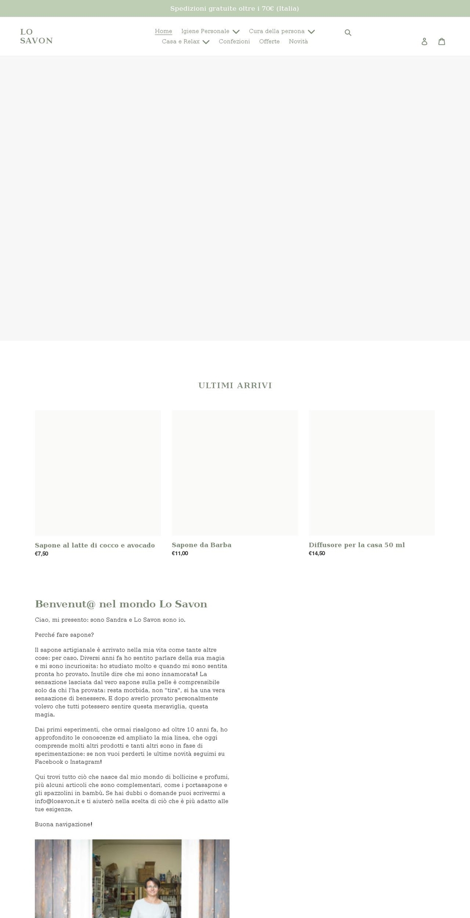 losavon.it shopify website screenshot