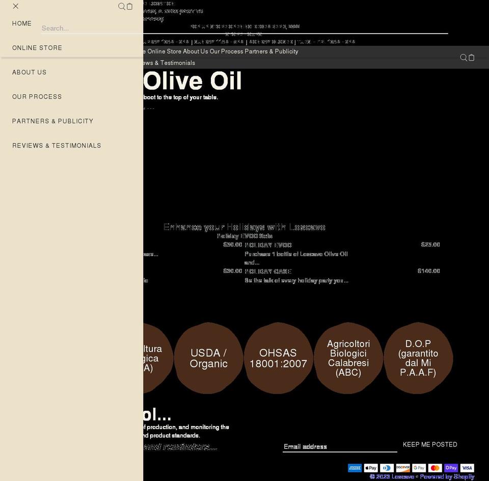 Foodie Shopify theme site example loscavo.com