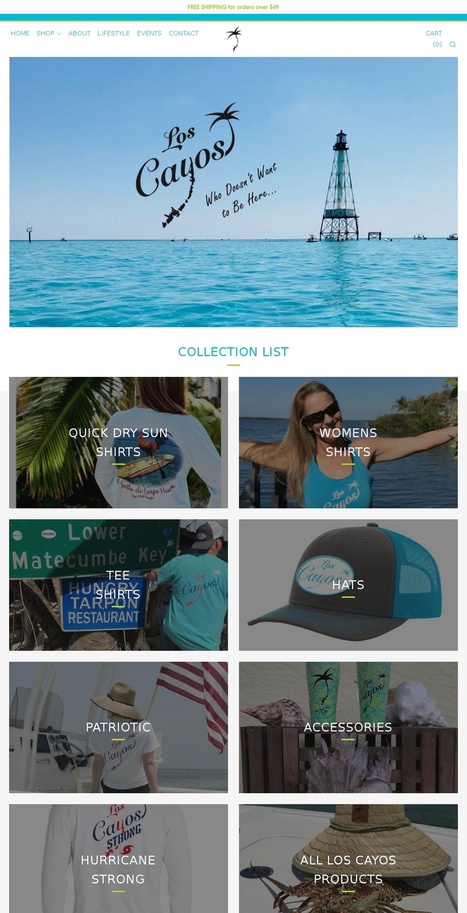 loscayosapparel.com — Shopify storefront screenshot
