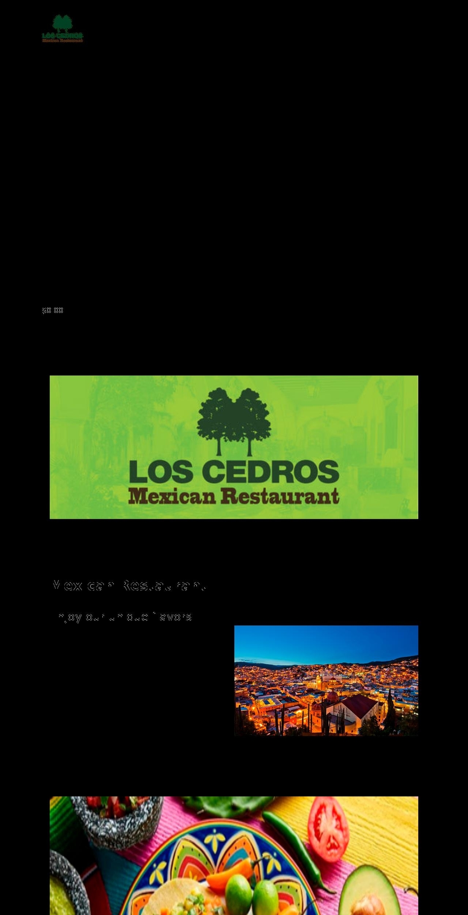 loscedrosmexicanrestaurant.com shopify website screenshot