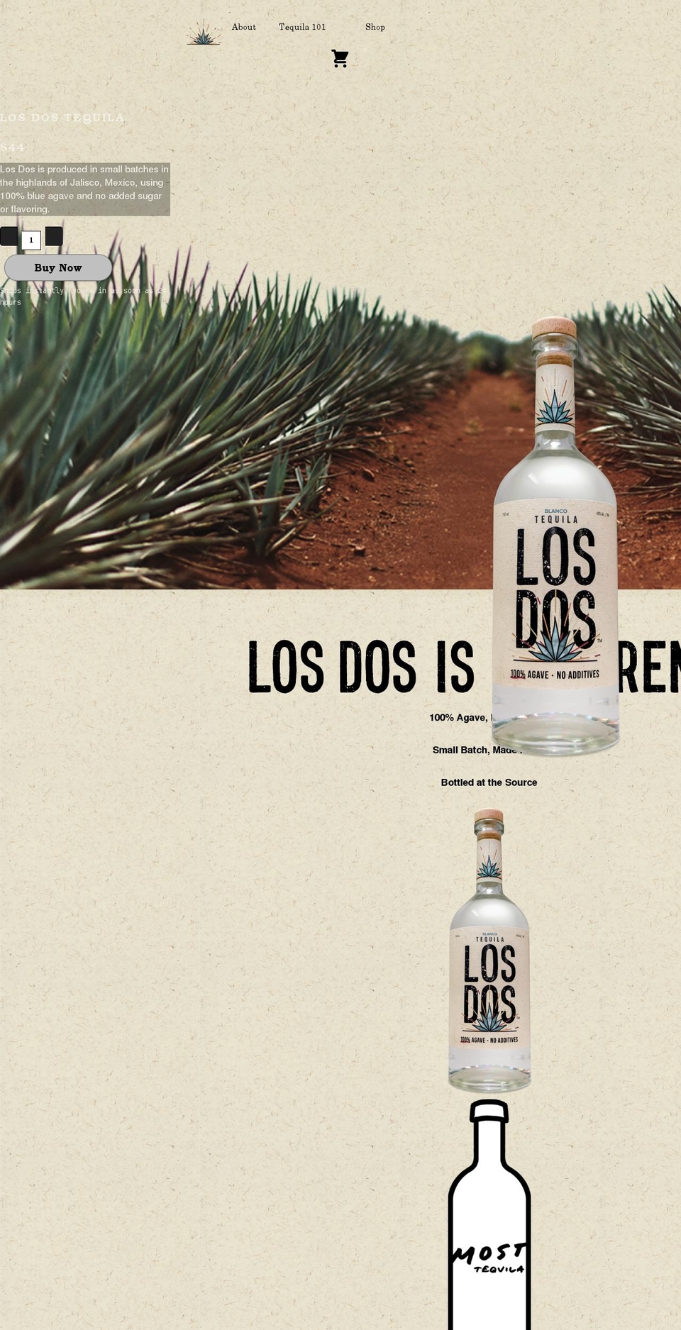 losdostequila.com shopify website screenshot