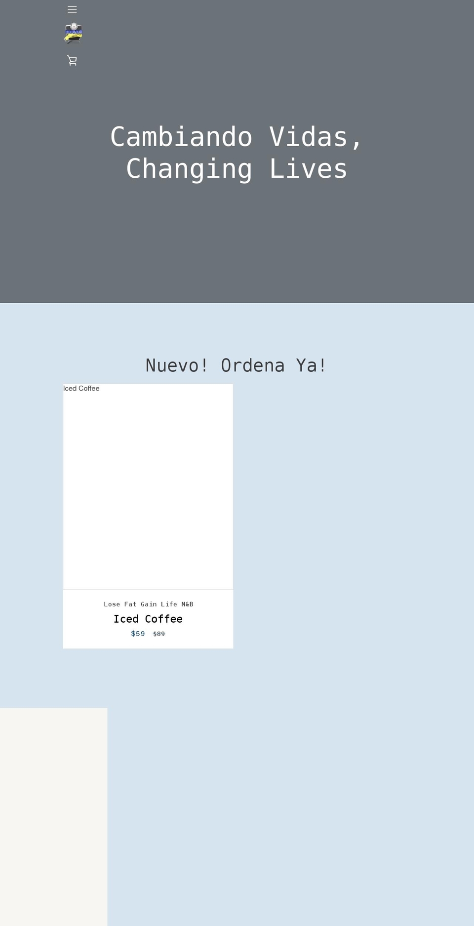 losefatgainlifemb.com shopify website screenshot