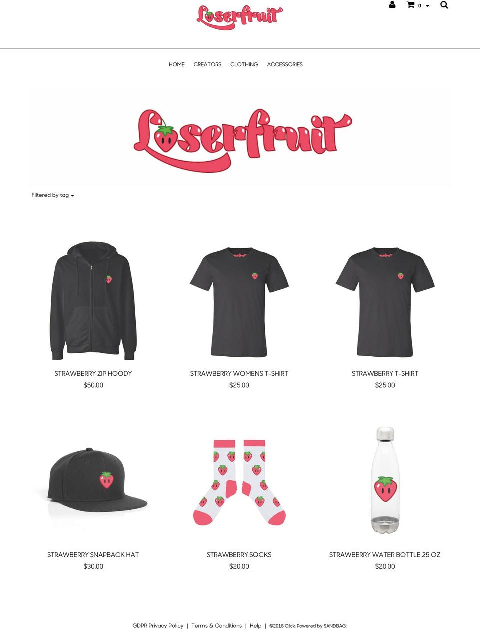 loserfruit.store shopify website screenshot