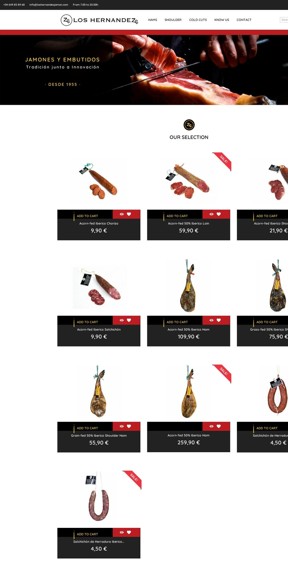 loshernandezjamon.com — Shopify storefront screenshot