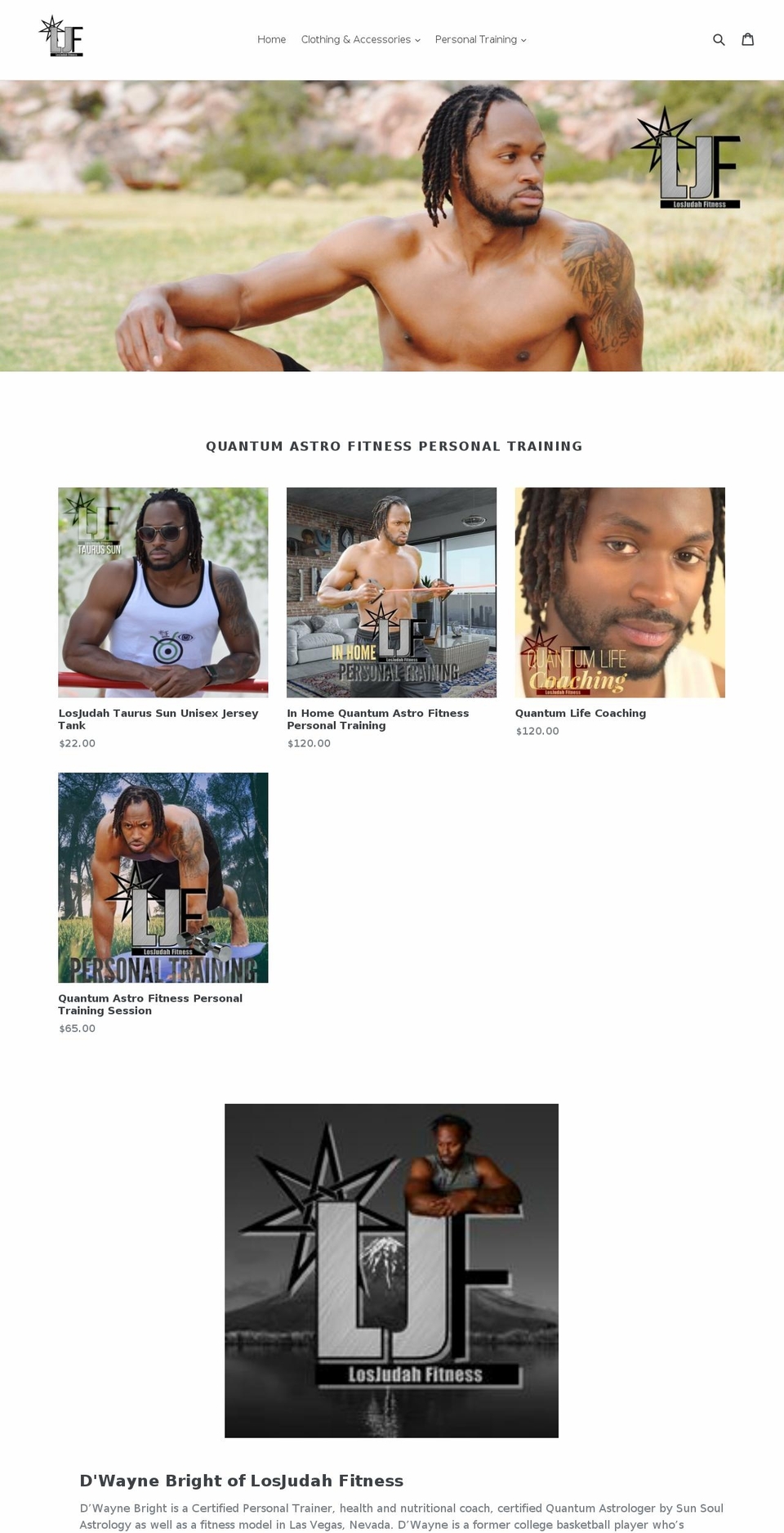 losjudahfitness.com — Shopify storefront screenshot