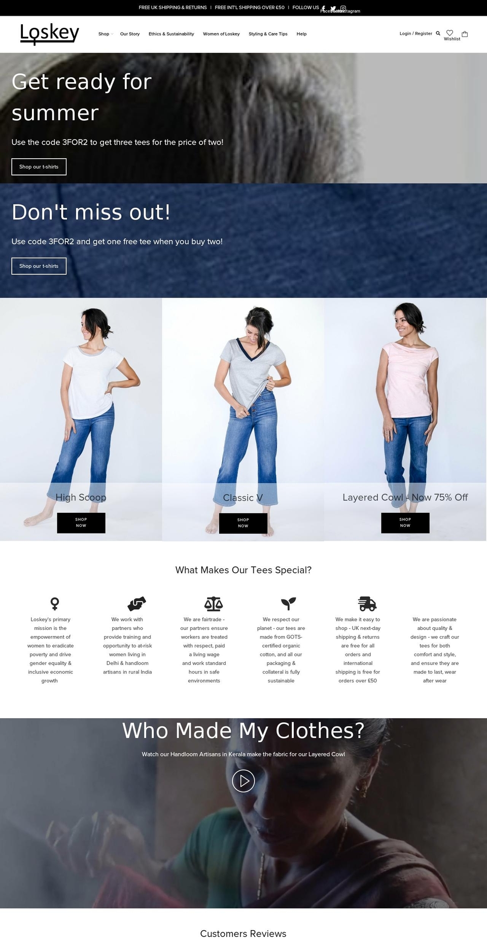 loskey.com shopify website screenshot