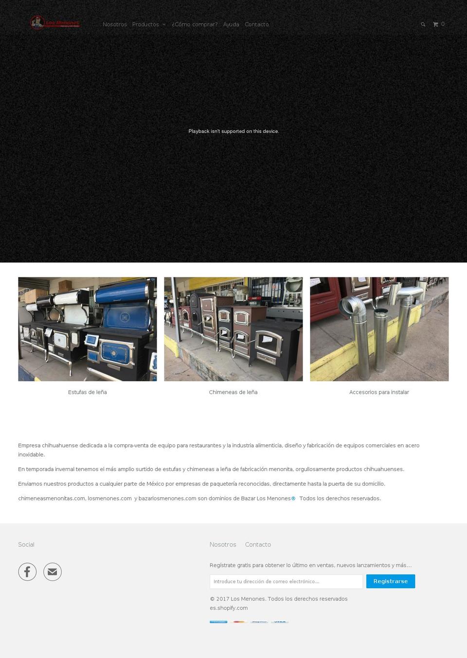 losmenones.com shopify website screenshot