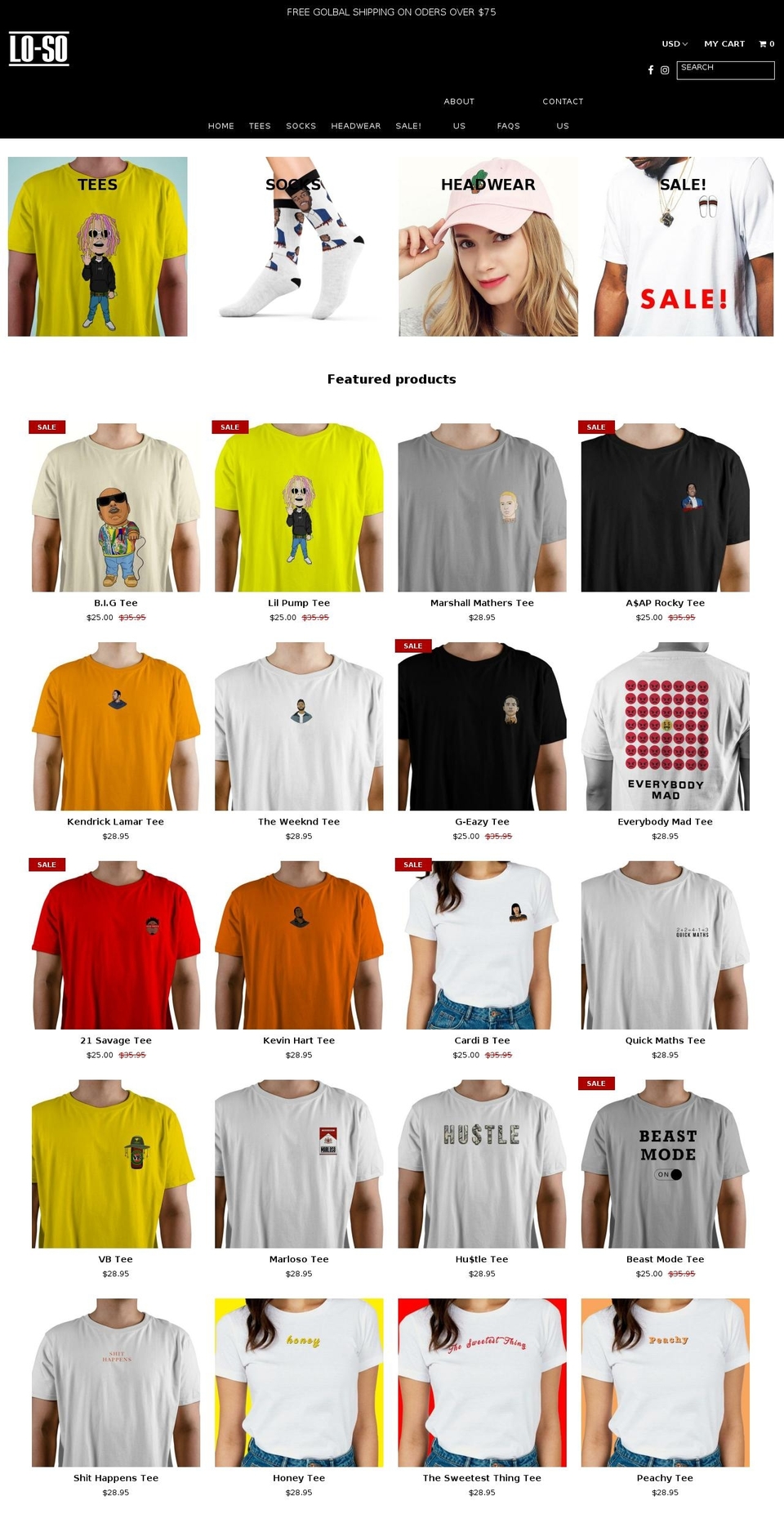 losoapparel.com — Shopify storefront screenshot
