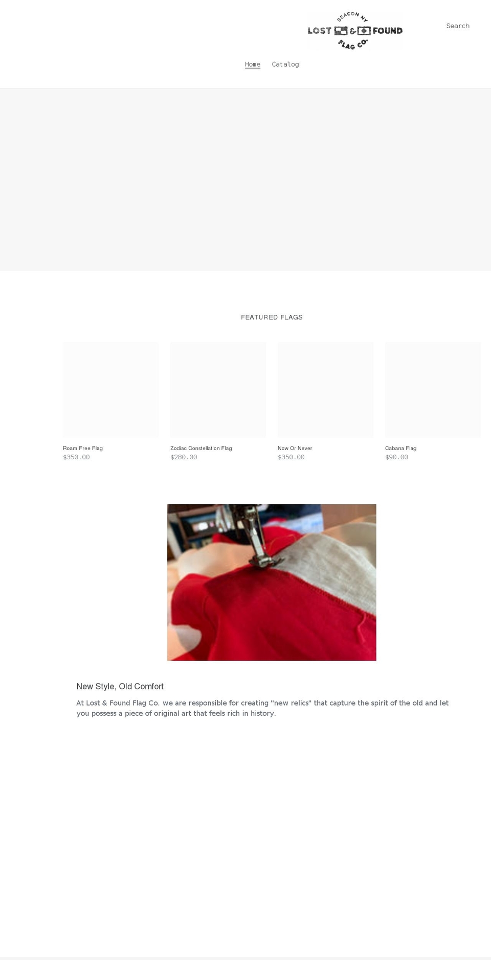 lostandfoundflagco.com shopify website screenshot