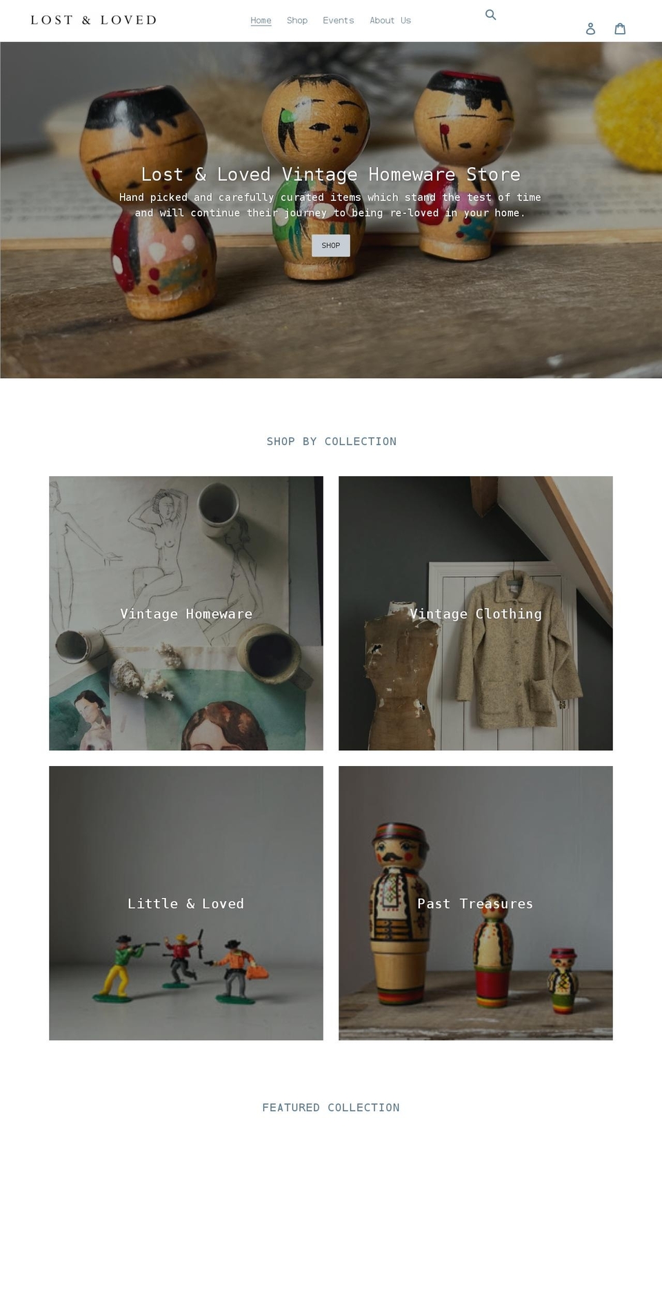 lostandloved.co.uk shopify website screenshot