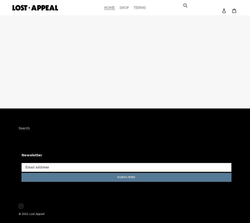lostappeal.com shopify website screenshot