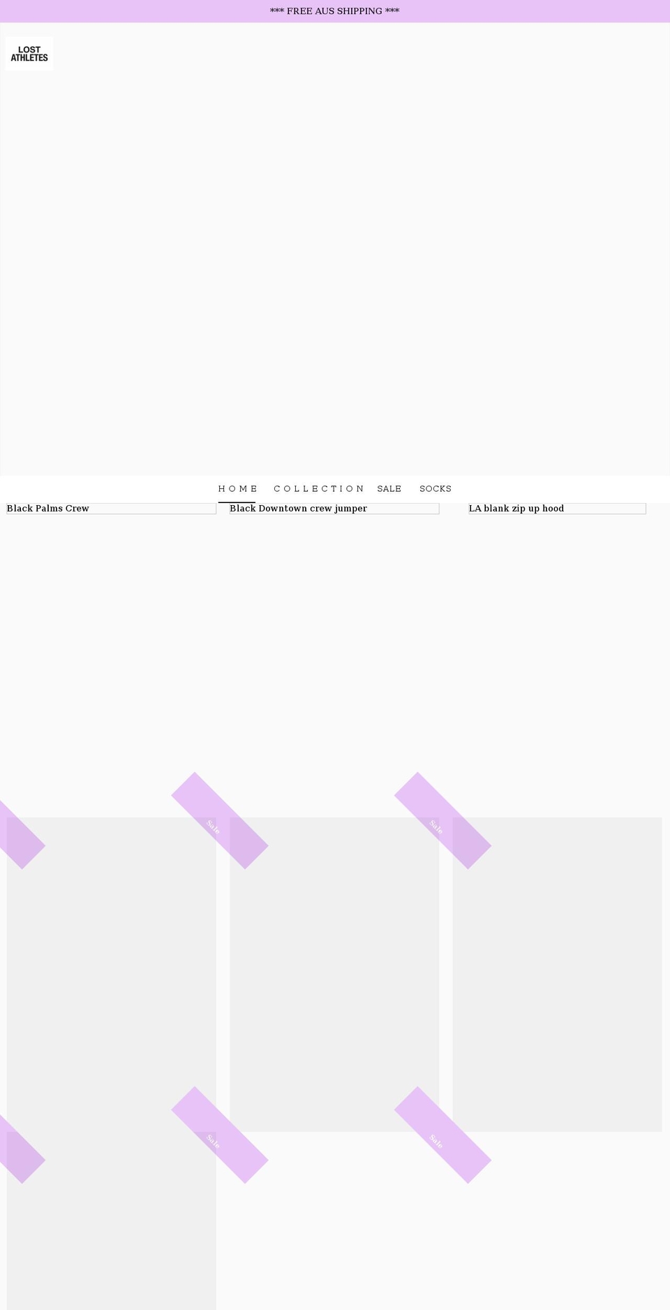 lostathletes.com shopify website screenshot