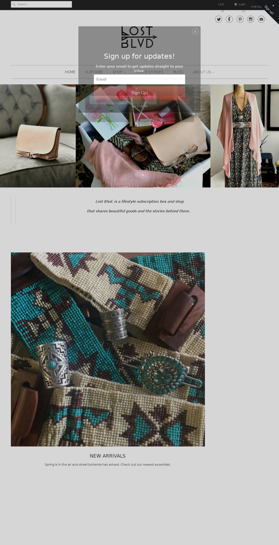 lostblvd.com shopify website screenshot