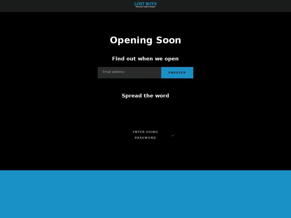 lostboysbohemians.com shopify website screenshot